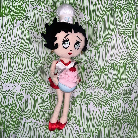 Betty Boop stuffed doll with chefs hat and cupcake 19” - Picture 1 of 8